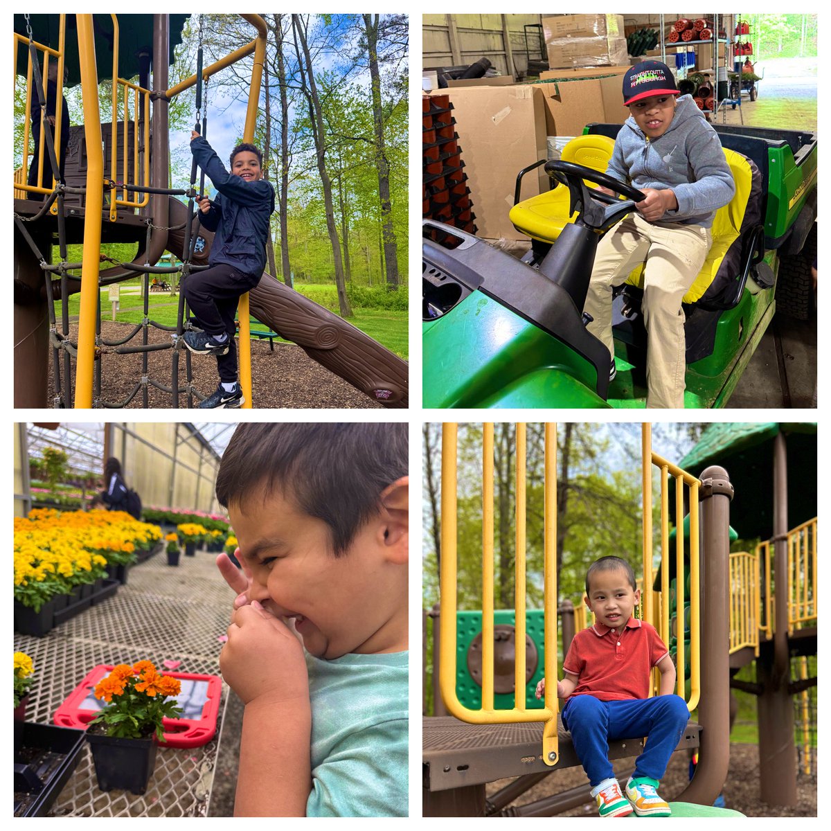 A beautiful day at Sewickley Creek Greenhouse and the park. We even got to see a special worker at the Greenhouse! 🌻 #MontourProud
