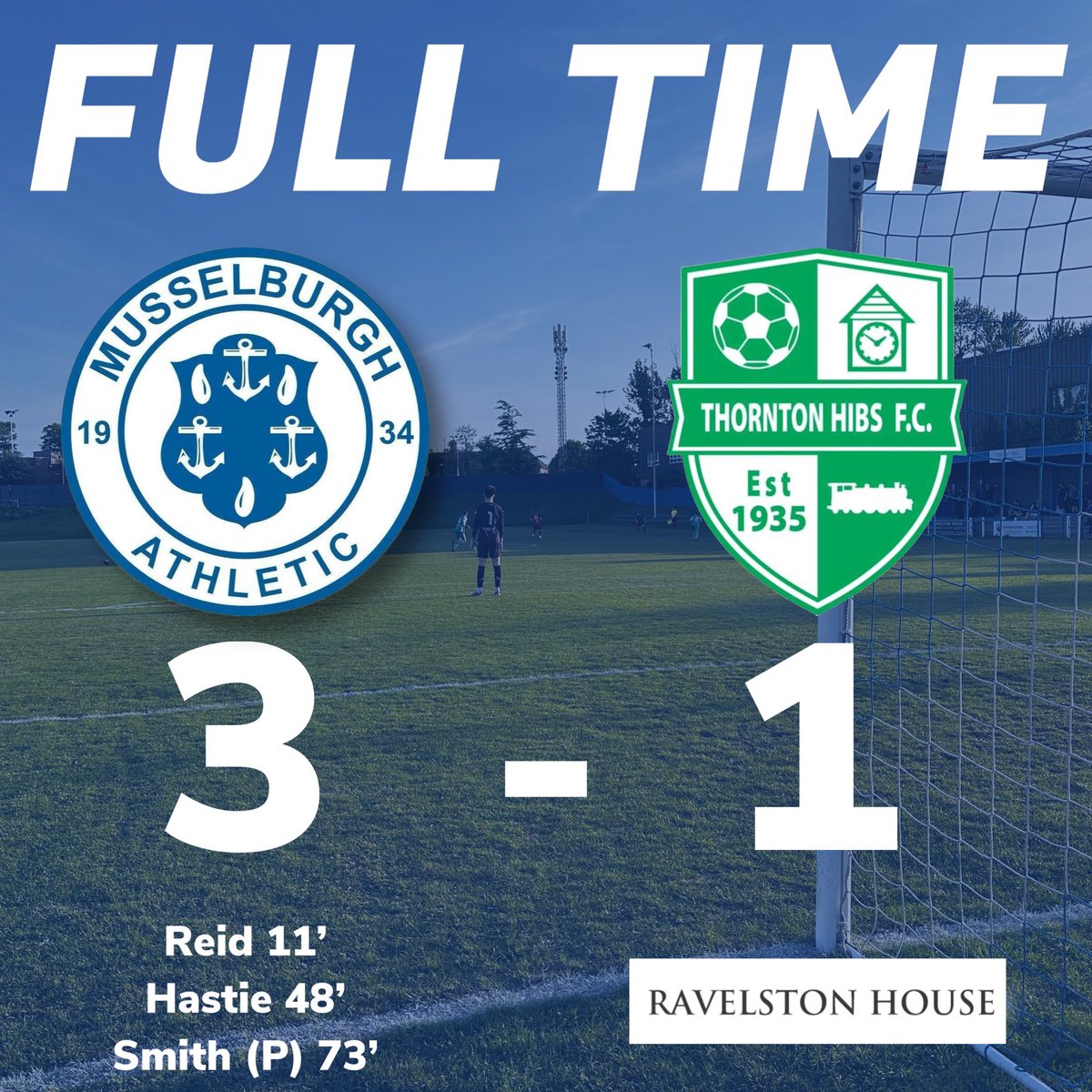 MusselburghAth's tweet photo. FULL TIME

Musselburgh Athletic 3 - 1 Thornton Hibs

Three goals secured our spot in the League Cup Semi-Final versus Jeanfield or Haddington.

#MonTheBurgh 💙 https://t.co/Cv5R7whPgv