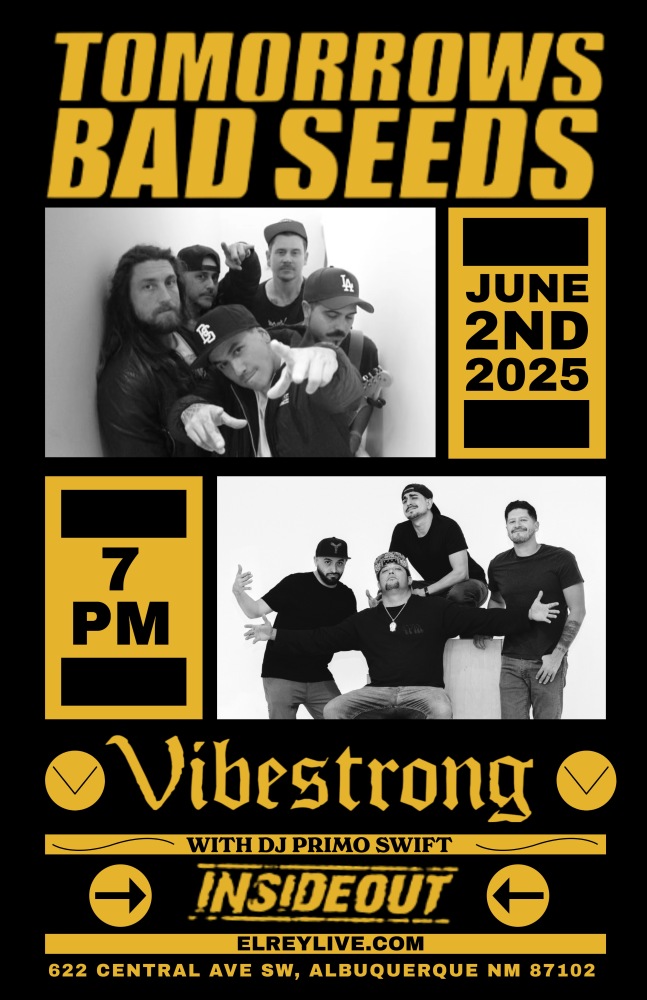Tomorrow's Bad Seeds * Vibestrong * DJ Primo Swift  @ Insideout, Monday Jun 2nd, 8:00pm hmt.fm/tw/446594
