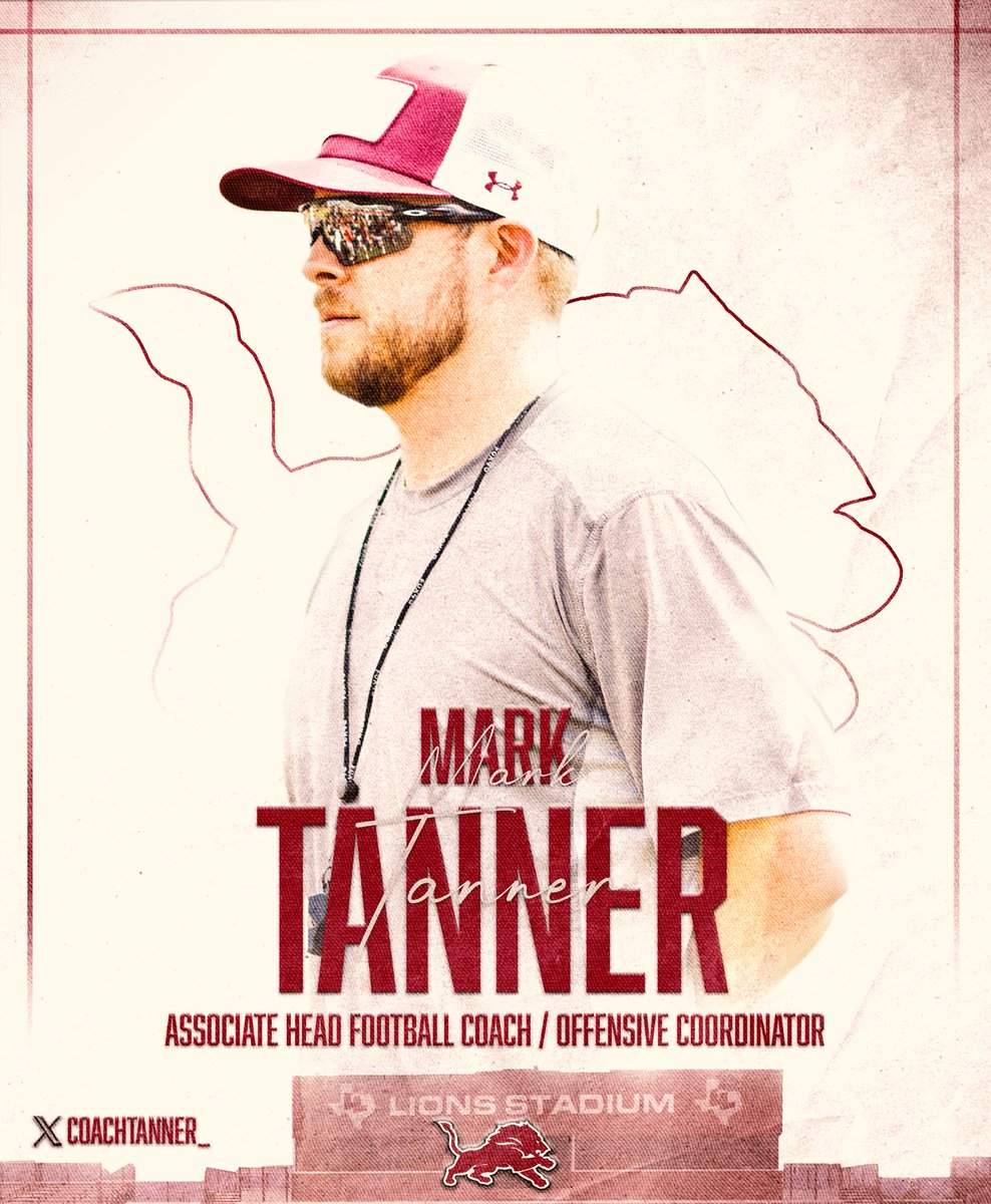 Lockhart Lion Football (@1lhslions) on Twitter photo ππππ ππ‘π ππ¨πππ‘ππ¬
Coordinator- <a href="/CoachTanner_/">Mark Tanner</a>
Coach Tanner hails from El Paso and is a UTEP graduate. With 14 years of coaching experience, he has served as both a defensive and offensive coordinator. Married to Priscilla and father to two children. ππππ ππ‘π ππ¨πππ‘ππ¬
Coordinator- <a href="/CoachTanner_/">Mark Tanner</a>
Coach Tanner hails from El Paso and is a UTEP graduate. With 14 years of coaching experience, he has served as both a defensive and offensive coordinator. Married to Priscilla and father to two children.