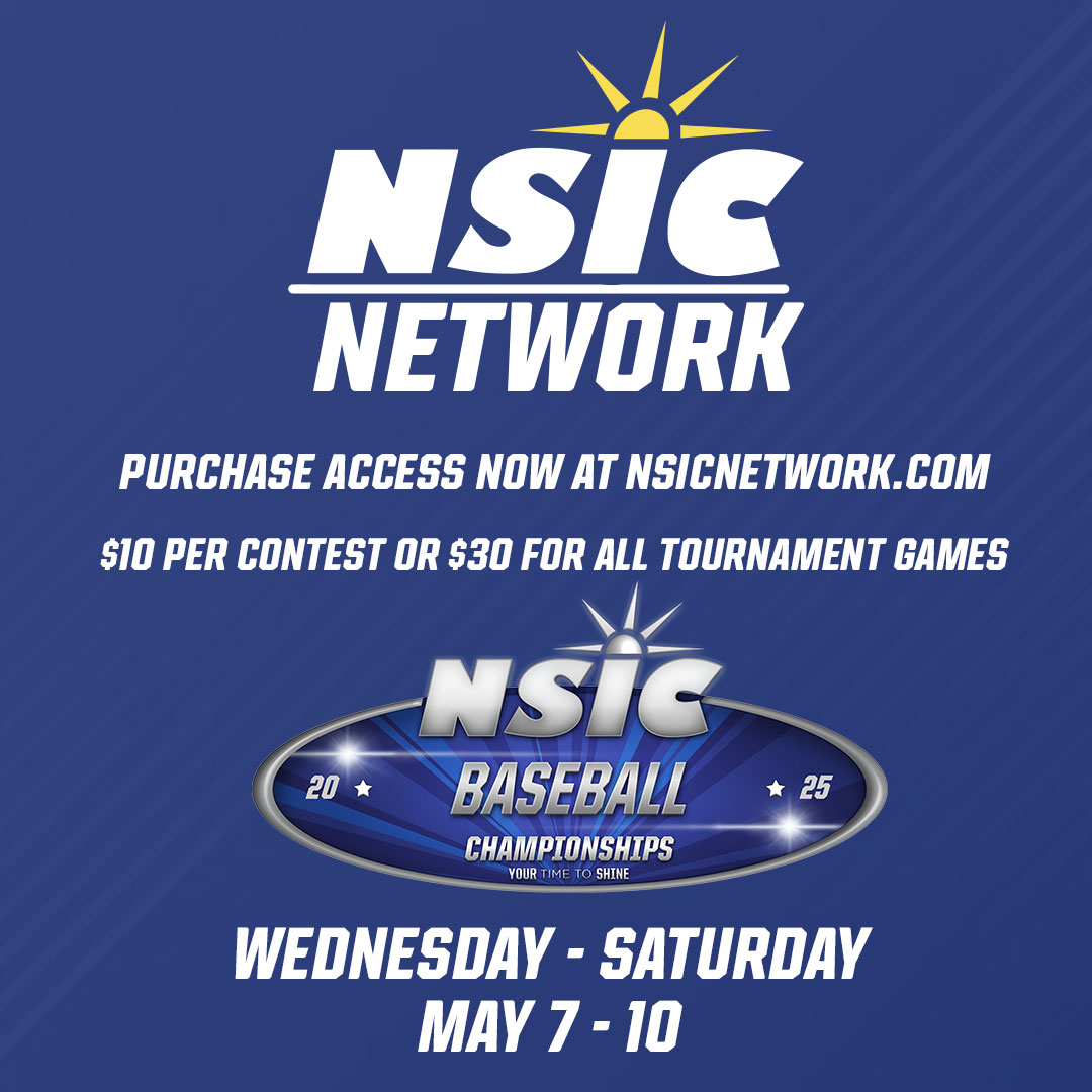🎟️Purchase access to the #NSICBase Tournament  
played Wed.-Sat., May 7-10, 2025. 

Live Stream: NSICNetwork.com 

#NSICNetwork   

Full Tournament Schedule at: NorthernSun.org/NSICBase