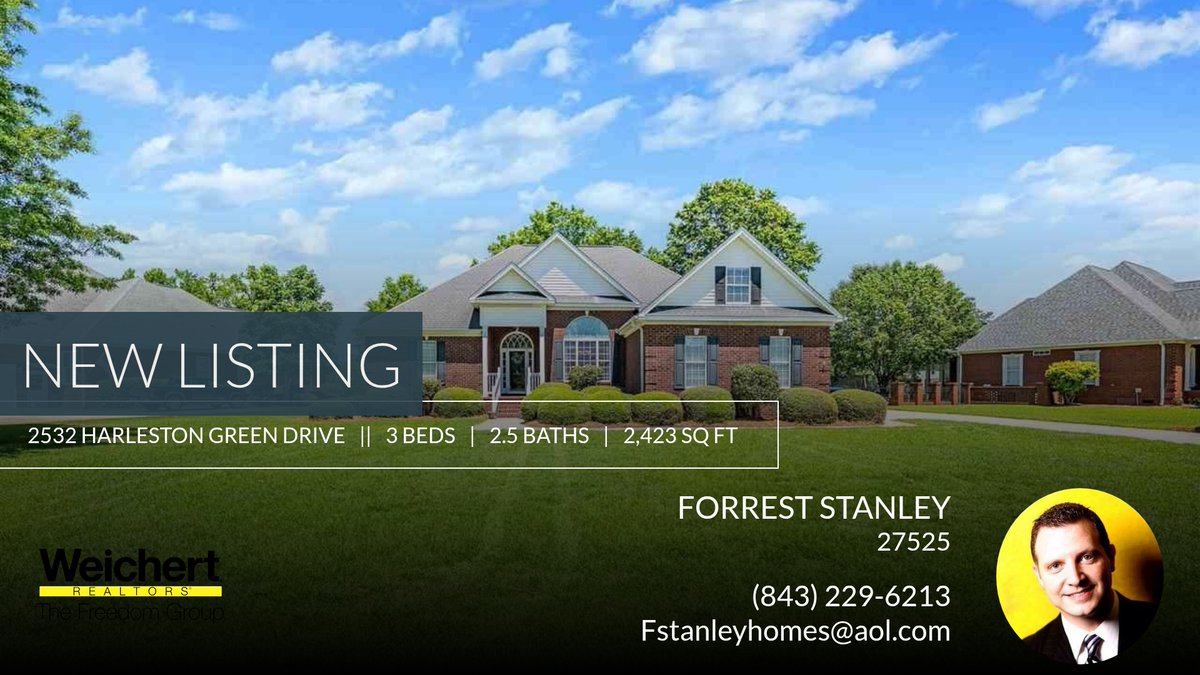 ForrestStanley's tweet photo. 📍 New Listing 📍 Take a look at this fantastic new property that just hit the market located at 2532 Harleston Green Drive in Florence. Reach out here or at (843) 229-6213 for more information https://t.co/79I0sRYeVY https://t.co/vyr83rdcZt