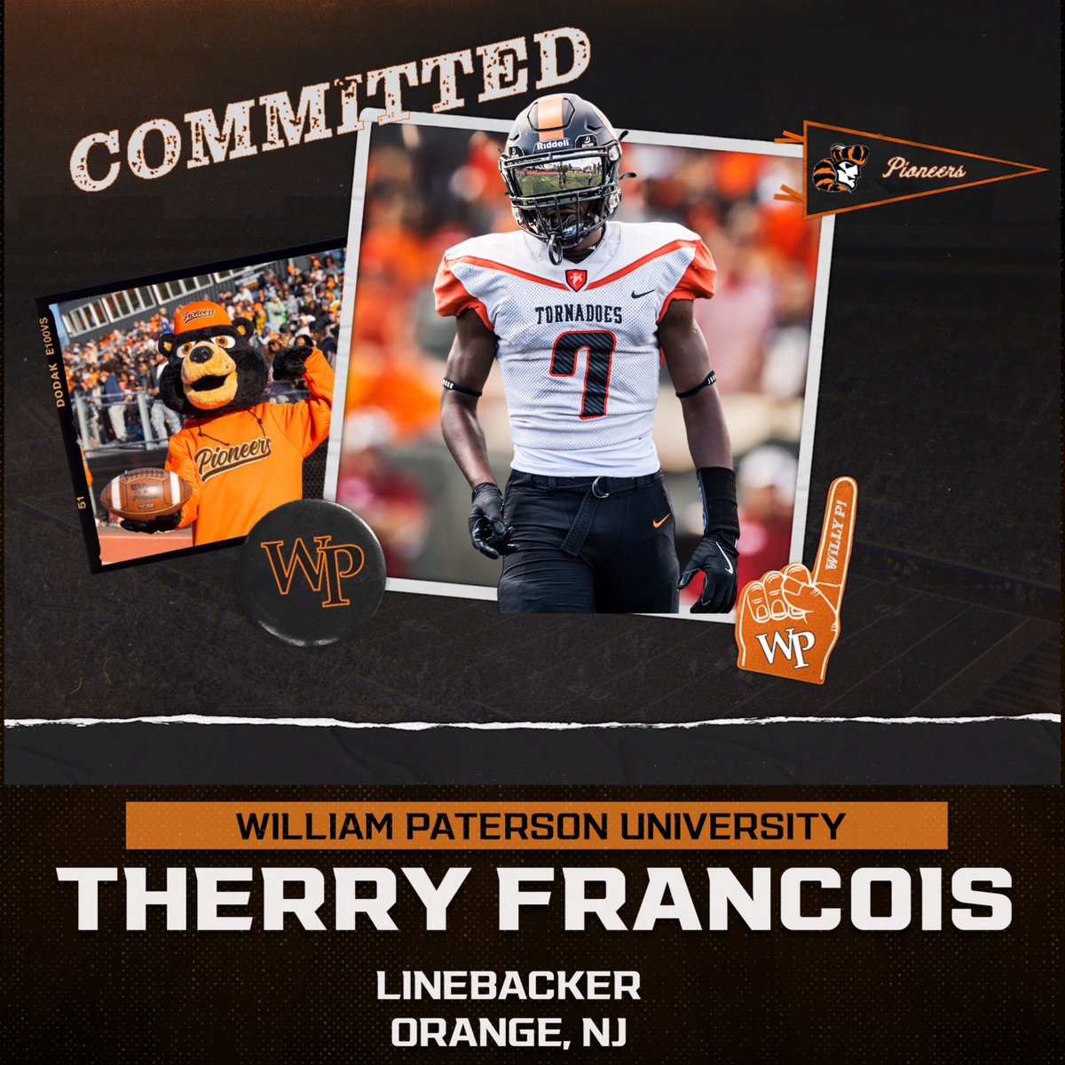 Therry Francois (@terribletherry) on Twitter photo Thank you <a href="/CoachRed_/">CoachRed</a> for an amazing two years <a href="/OrangeTornadoes/">Orange High School Football</a> !🍊💯 I’d like to announce that I will be attending <a href="/WPUFootball/">William Paterson Football</a> as a pioneer this fall! thank you <a href="/DCWill36/">Shaun Williams</a> <a href="/CoachRybakWPUFB/">Steven Rybak</a> #packtheP🧡 Thank you <a href="/CoachRed_/">CoachRed</a> for an amazing two years <a href="/OrangeTornadoes/">Orange High School Football</a> !🍊💯 I’d like to announce that I will be attending <a href="/WPUFootball/">William Paterson Football</a> as a pioneer this fall! thank you <a href="/DCWill36/">Shaun Williams</a> <a href="/CoachRybakWPUFB/">Steven Rybak</a> #packtheP🧡