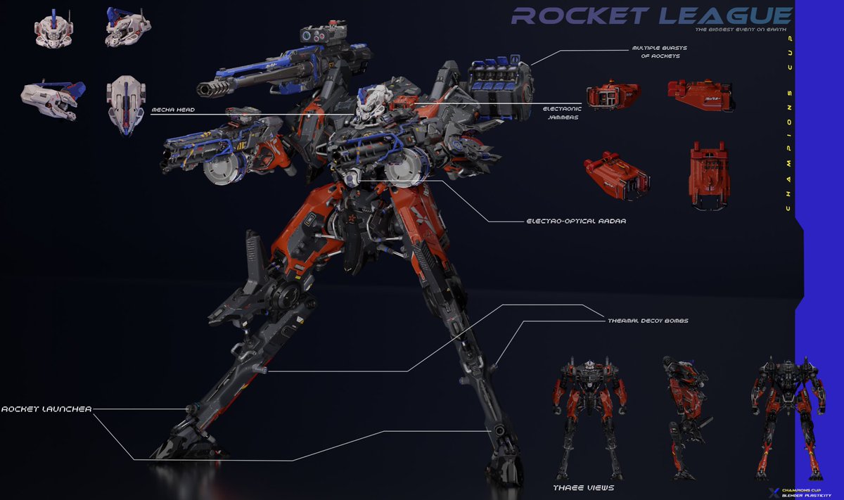 Lichee191's tweet image. The mecha dedicated to the competition, so I specially changed his painting to look like a sports car.
#Mecha #3DCG #机甲 #概念设计