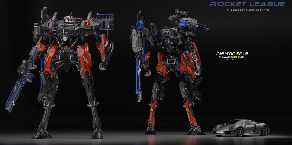 Lichee191's tweet image. The mecha dedicated to the competition, so I specially changed his painting to look like a sports car.
#Mecha #3DCG #机甲 #概念设计