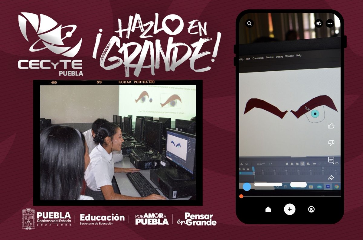 En la asignatura de Diseño digital, las y los estudiantes aprenden las herramientas básicas de Adobe Anime como pluma, elipse, pincel y transformador libre para la realización de un dibujo artístico.

#PorAmorAPuebla #CECyTEPuebla #PensarEnGrande #HazloEnGrande