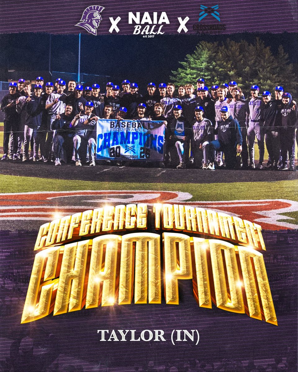 🏆TICKET PUNCHED         

Congratulations to Taylor (IN) (46-9) on winning the Crossroads League Tournament Championship!

 The Trojans went 5-1 in the tournament and took down #4 Indiana Wesleyan twice to win the tournament in walk-off fashion as they won both the regular