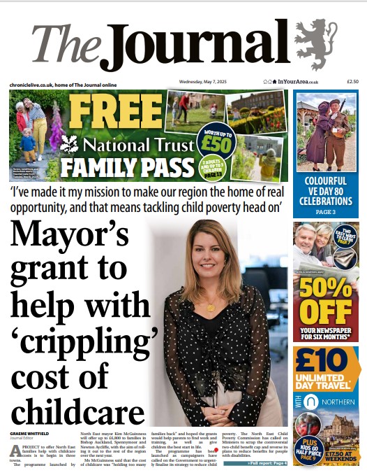 Graemewhitfield (@graemewhitfield) on Twitter photo Efforts by the North East mayor to help families with the cost of childcare + child poverty campaigners calling for Government action make the front of tomorrow's <a href="/TheJournalNews/">The Journal</a> #TomorrowsPapersToday Efforts by the North East mayor to help families with the cost of childcare + child poverty campaigners calling for Government action make the front of tomorrow's <a href="/TheJournalNews/">The Journal</a> #TomorrowsPapersToday