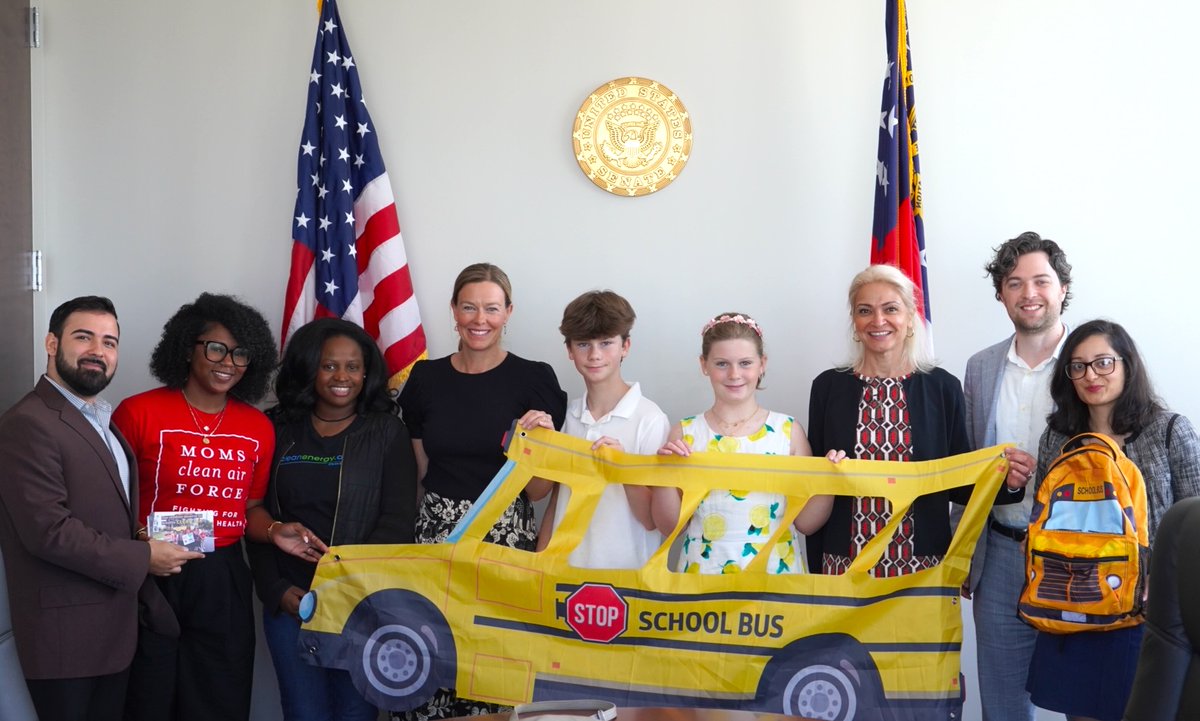 Southern Alliance for Clean Energy (@cleanenergyorg) on Twitter photo The World Asthma Day, parents & advocates across the country are defending our kids' right to a clean ride to school on electric school buses 🚌 We met with Sen <a href="/ossoff/">Jon Ossoff</a>'s staff today to thank them for the Senator’s support of a #CleanRide4Kids! For more: ow.ly/1WNn50VO6pp The World Asthma Day, parents & advocates across the country are defending our kids' right to a clean ride to school on electric school buses 🚌 We met with Sen <a href="/ossoff/">Jon Ossoff</a>'s staff today to thank them for the Senator’s support of a #CleanRide4Kids! For more: ow.ly/1WNn50VO6pp