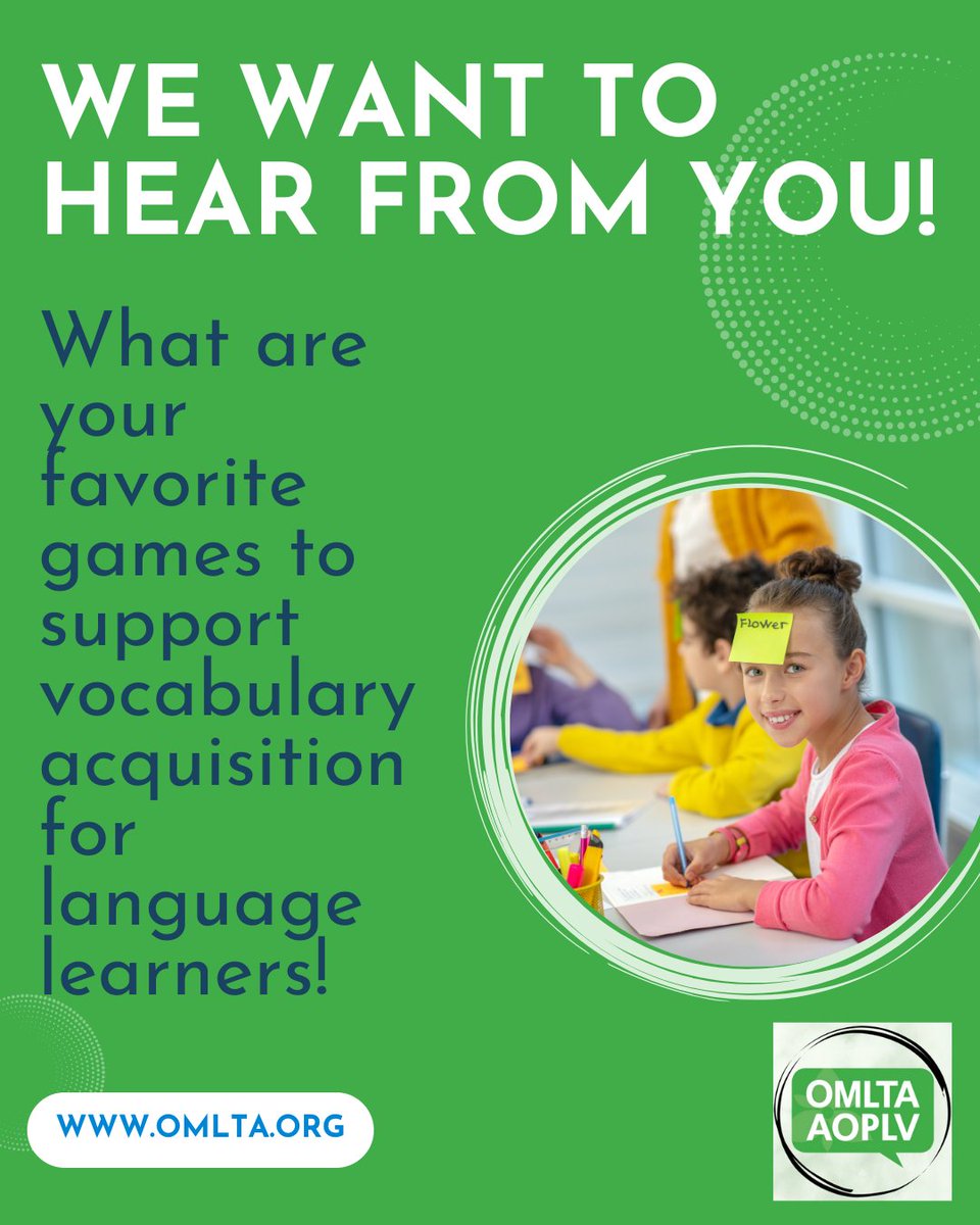 Let’s share! Supporting students with vocabulary acquisition plays a very important role in additional language classrooms.  What activities and games do your students enjoy that helps them build and retain vocabulary? Looking for more ideas? check out this month’s Communication