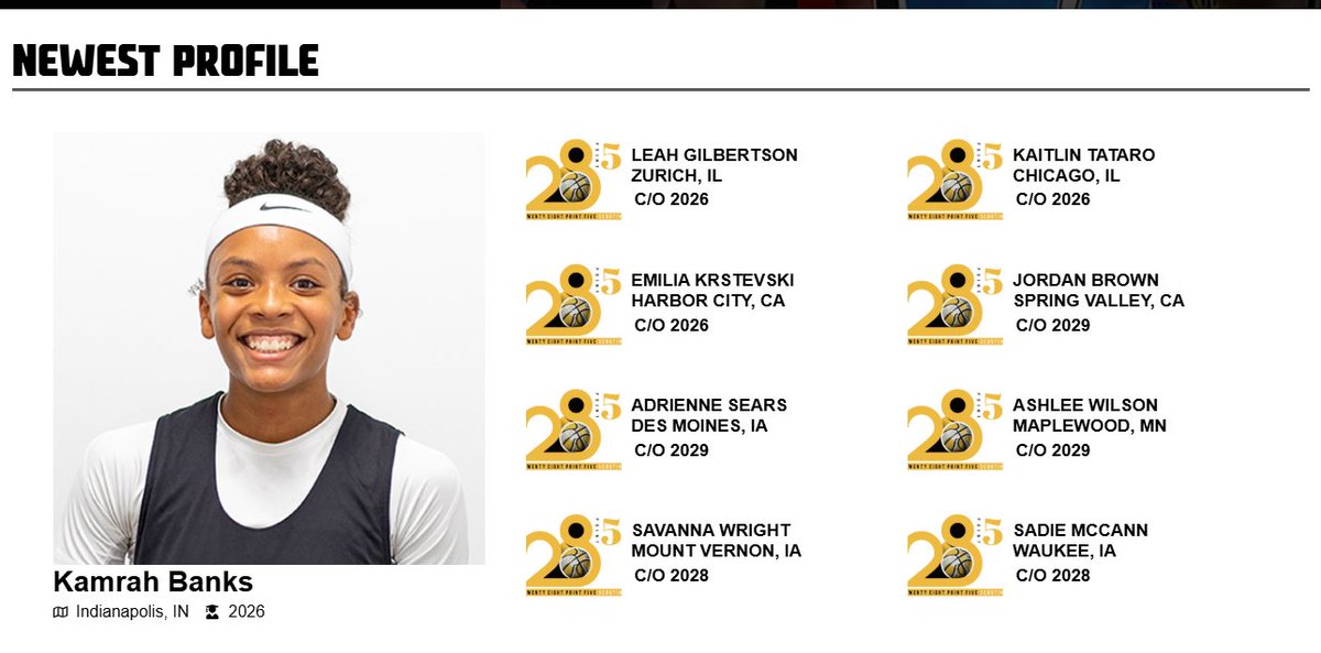 Jonathan Hemingway (@coachhemi) on Twitter photo ⭐️ 28.5 Scouting
Profiles added weekly to the website. Detailed player analysis available for college coaches.
On the front page today...
<a href="/KamrahB/">Kamrah Banks (Lights_Kamrah_Action)</a> who averaged 11ppg on the first stop of the Adidas circuit w/ <a href="/Always100_TMH/">Always 100 Basketball</a> ⭐️ 28.5 Scouting
Profiles added weekly to the website. Detailed player analysis available for college coaches.
On the front page today...
<a href="/KamrahB/">Kamrah Banks (Lights_Kamrah_Action)</a> who averaged 11ppg on the first stop of the Adidas circuit w/ <a href="/Always100_TMH/">Always 100 Basketball</a>