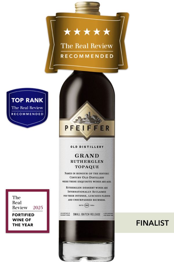 Fortified Wine of the Year AU finalist: Pfeiffer Grand Rutherglen Topaque NV, Rutherglen, AUD $90 (500ml) therealreview.com/2025/05/07/gra…