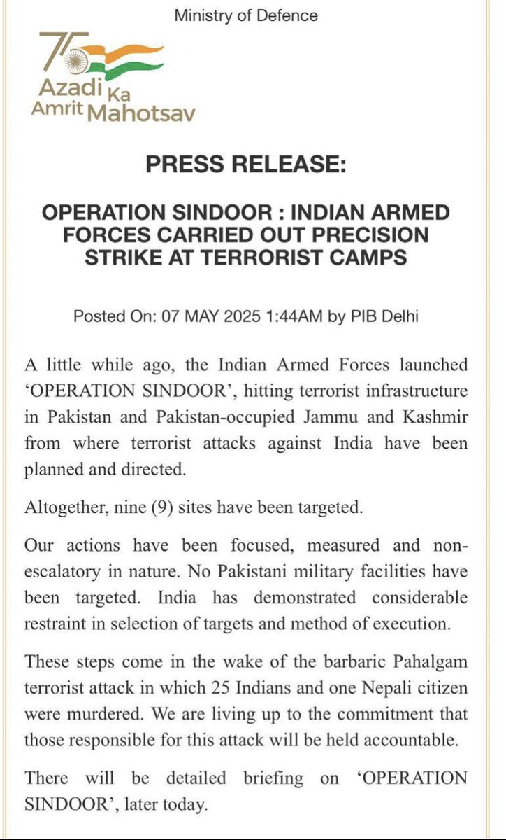 They had wiped off the sindoor of our sisters and mothers, our #OperationSindoor wiped them out.

#JaiHind #IndiaPakistan #PahalgamTerroristAttack