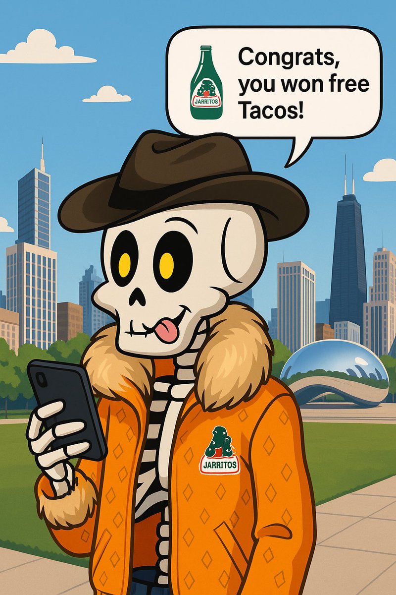 Finally won my first #TacoTuesday raffle for holding my Bones by <a href="/Jarritos/">Jarritos</a> 🆓🌮

Where else can you find a proven Web2 company integrating into Web3, constantly giving back to their holders week after week??  

Proud to be part of this Familia🧡💚