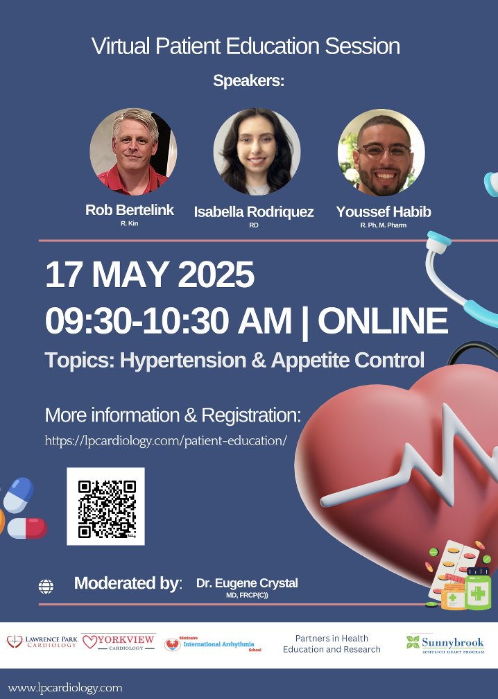 Lawrence Park Cardiology (@lp_cardiology) on Twitter photo Don't miss out on this incredible learning opportunity!  Our Harnessing Nutrition & Exercise to Manage Hypertension Naturally education session is going to be a great one.   
Register now➡️lpcardiology.com/patient-educat… Don't miss out on this incredible learning opportunity!  Our Harnessing Nutrition & Exercise to Manage Hypertension Naturally education session is going to be a great one.   
Register now➡️lpcardiology.com/patient-educat…