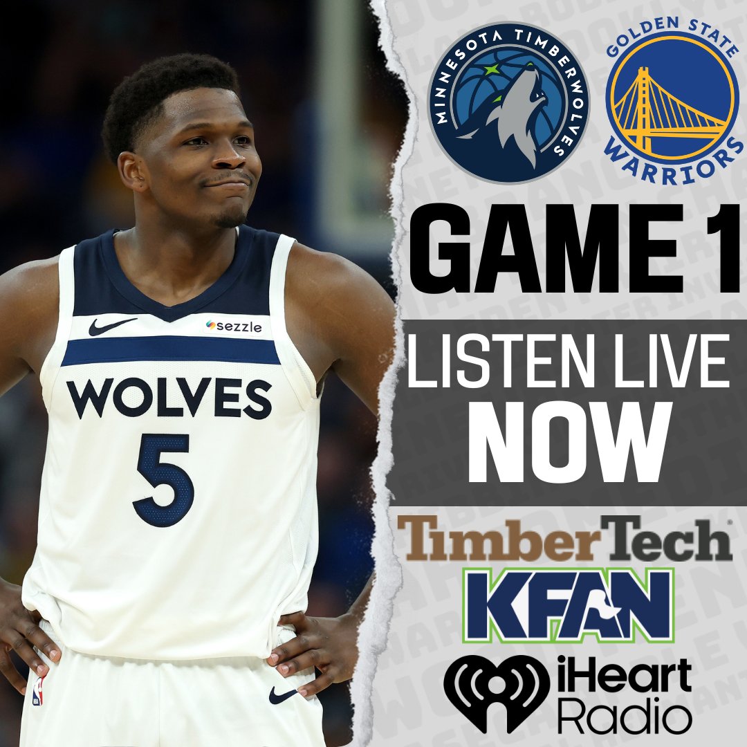 KFAN1003 (@kfan1003) on Twitter photo NOW: It's about to go down! Tune in for the tip off of Game 1 of #MINvsGSW RIGHT NOW! <a href="/timbertechABP/">TimberTech</a>
<a href="/iHeartRadio/">iHeartRadio</a> | #WolvesBack
LISTEN: KFAN.com/listen NOW: It's about to go down! Tune in for the tip off of Game 1 of #MINvsGSW RIGHT NOW! <a href="/timbertechABP/">TimberTech</a>
<a href="/iHeartRadio/">iHeartRadio</a> | #WolvesBack
LISTEN: KFAN.com/listen