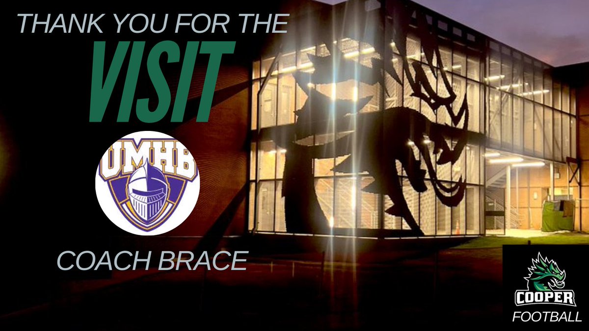 Big thanks to @coach_Brace from UMHB for stopping by The John Cooper School and showing love to our football players. Appreciate you, Coach!  #elite