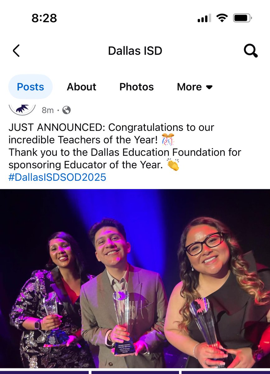 Congratulations <a href="/Mrs_Cortez12/">Mrs. Cortez</a> on being named DISD Teacher of the Year! Your dedication, leadership, and unwavering commitment to students set the standard for excellence💚Working alongside you challenges me to grow every day. Truly well deserved! <a href="/STAGinPG/">TAG in Pleasant Grove</a> <a href="/DrReyC/">Dr. Rey Cervantes</a> <a href="/MJJackson1906/">Michael Jackson</a>