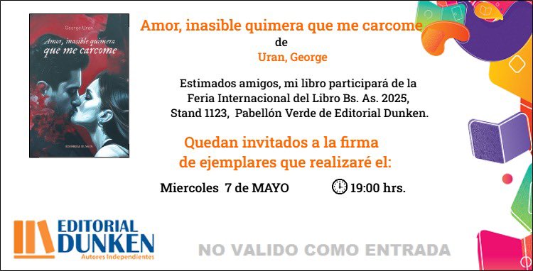 Georgeuran's tweet photo. 🌹 Porque hay versos que no envejecen, pasiones que insisten y amores que nos carcomen de vida…
¡Los espero para celebrar esta quimera hecha papel! 💌📖 https://t.co/uUmQL9Zwnj