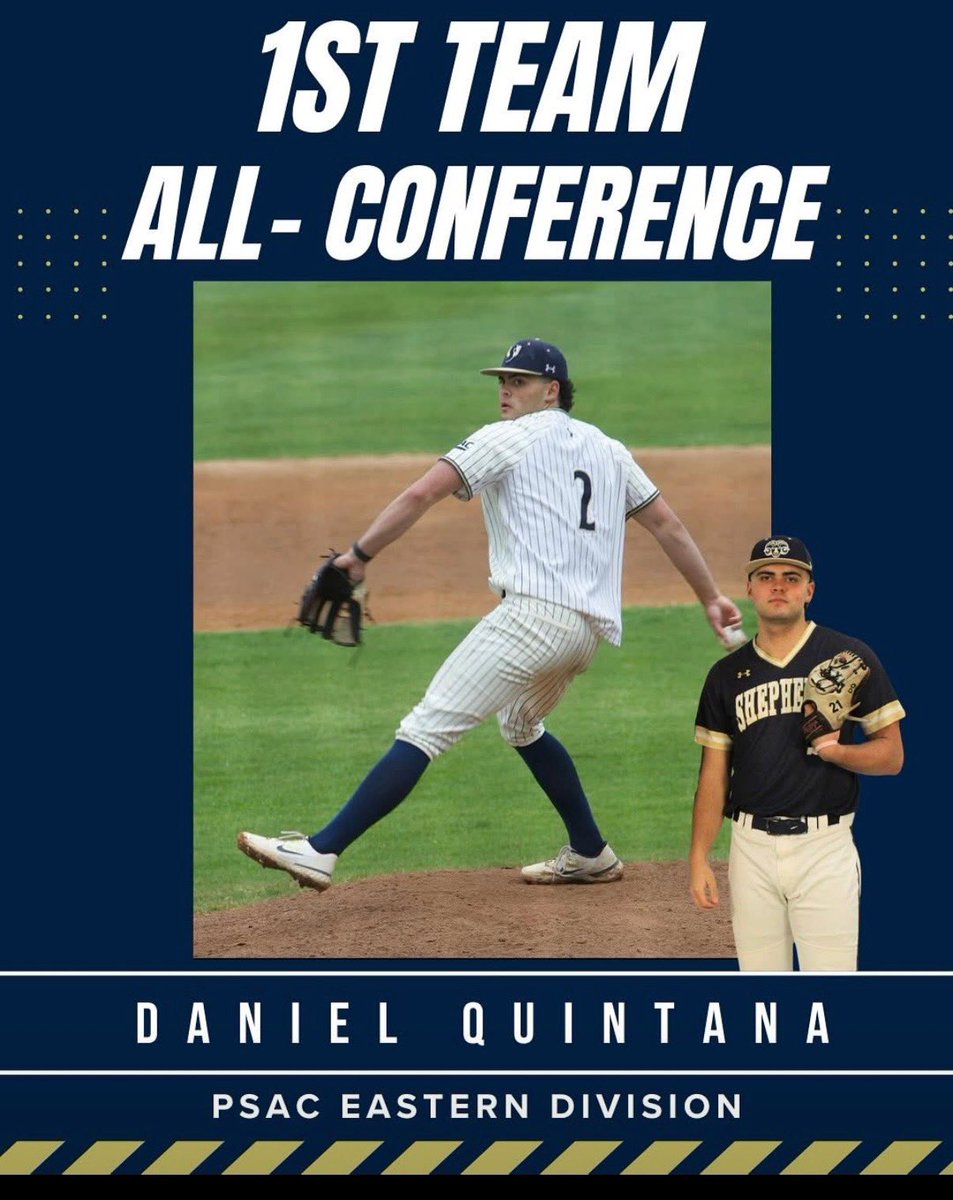 Congratulations to 2023-2025 Cannon Daniel Quintana for being named 1st Team All-Conference for Shepherd University.