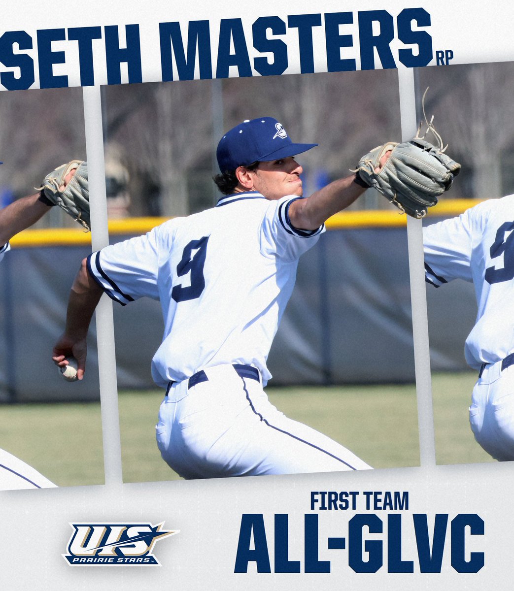 #WeAreStars (@uisathletics) on Twitter photo ๐ SETH MASTERS โ FIRST TEAM ALL-GLVC RELIEF PITCHER ๐
<a href="/Baseball_UIS/">UIS Baseball</a> | #WeAreStars ๐ SETH MASTERS โ FIRST TEAM ALL-GLVC RELIEF PITCHER ๐
<a href="/Baseball_UIS/">UIS Baseball</a> | #WeAreStars