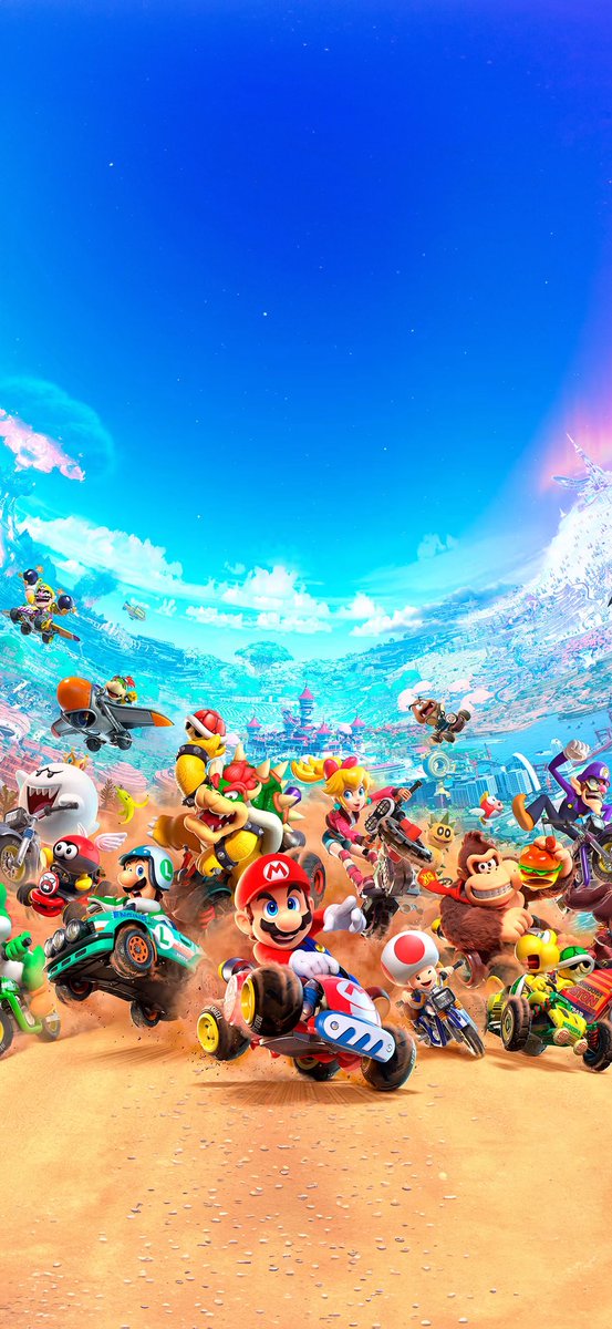 Mario Kart World smartphone wallpapers
