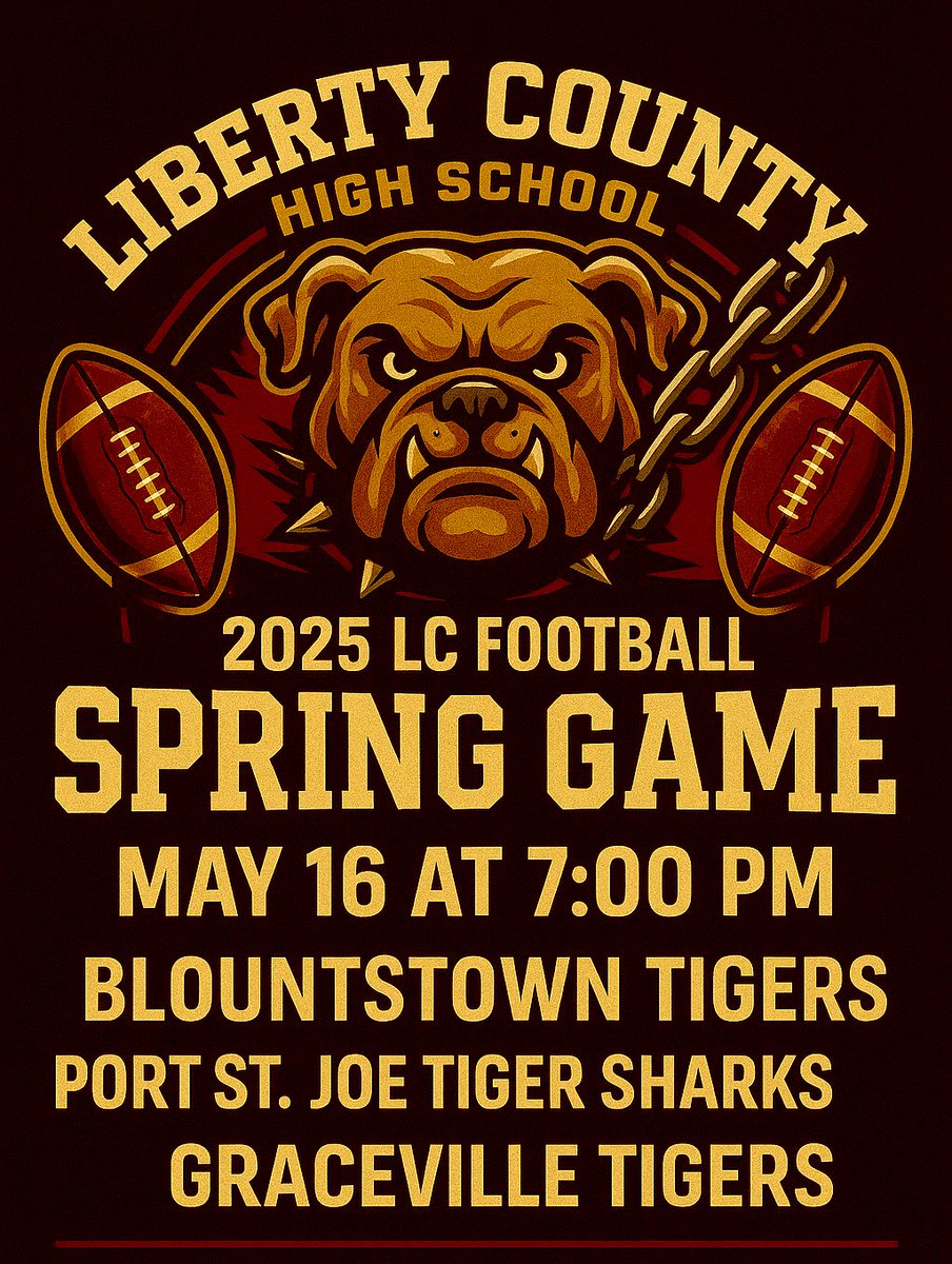 Liberty County HS Bulldogs (@lcbulldogfb) on Twitter photo Come check us out NEXT FRIDAY! The boys been working and putting it all on the line this spring. Can’t wait to see what the area will be showcasing this fall! <a href="/BlountstownFB1/">Blountstown Football</a> <a href="/PSJTigersharks/">PSJ Athletics</a> <a href="/Gville_tigers/">Graceville High School Athletics</a> Come check us out NEXT FRIDAY! The boys been working and putting it all on the line this spring. Can’t wait to see what the area will be showcasing this fall! <a href="/BlountstownFB1/">Blountstown Football</a> <a href="/PSJTigersharks/">PSJ Athletics</a> <a href="/Gville_tigers/">Graceville High School Athletics</a>
