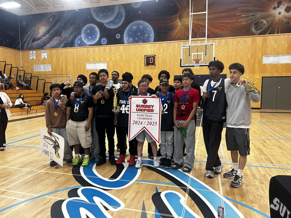 Congratulations to the 2025 Surrey Unified Basketball Champions, <a href="/FrankHurtSchool/">Frank Hurt Secondary</a> ! <a href="/SSSAA_SD36/">SSSAA</a>
