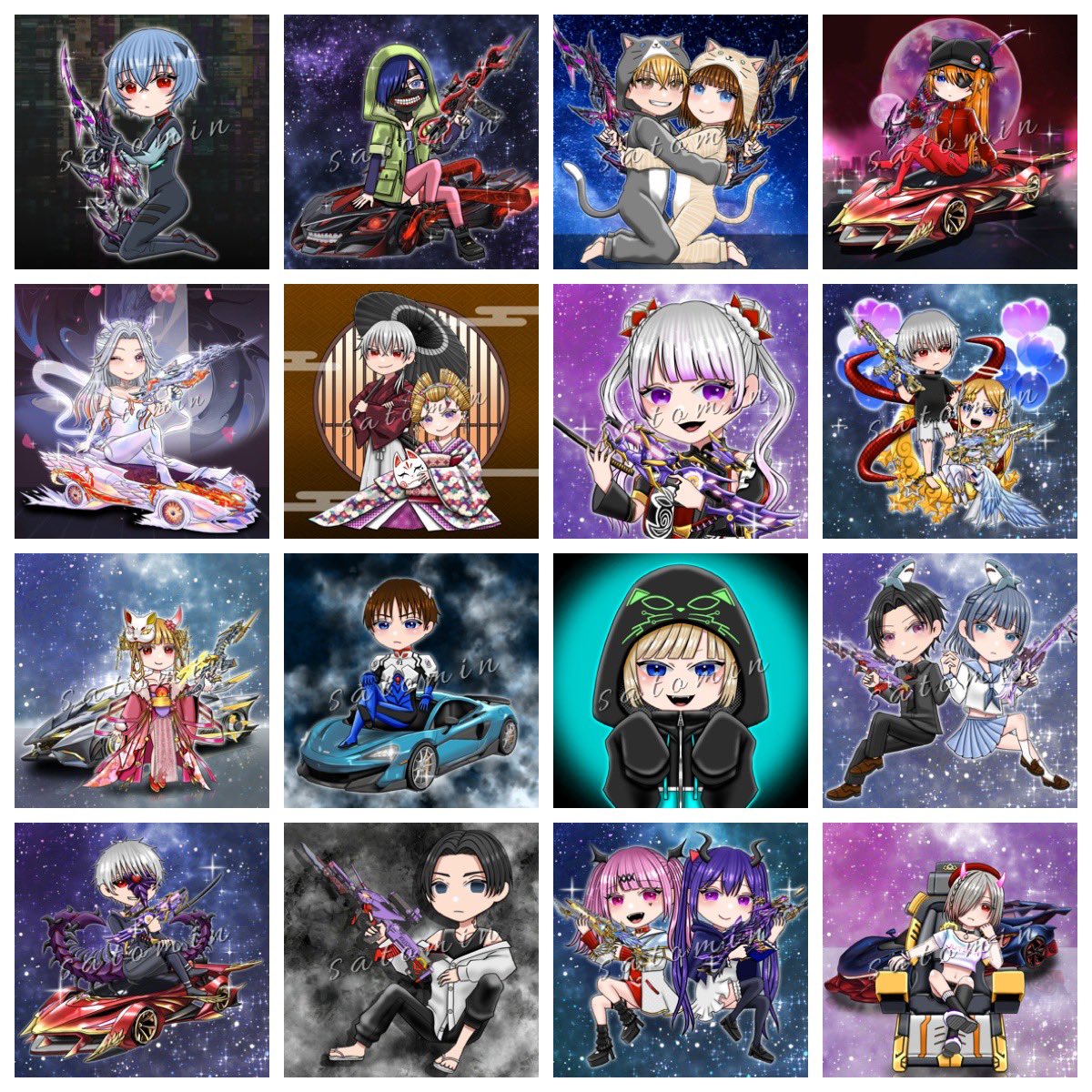 ▷▶︎▷ご依頼作品まとめ
お気に入りの衣装やアイテムを詰め込んでオリジナルのゲームアイコン作りませんか？
お見積もりだけでも大丈夫ですのでお気軽にDMください🧸💌
#荒野アイコン #荒野女子 #荒野行動  #イラスト依頼 #有償依頼  #アイコン依頼  #ペアアイコン  #ゲームアイコン