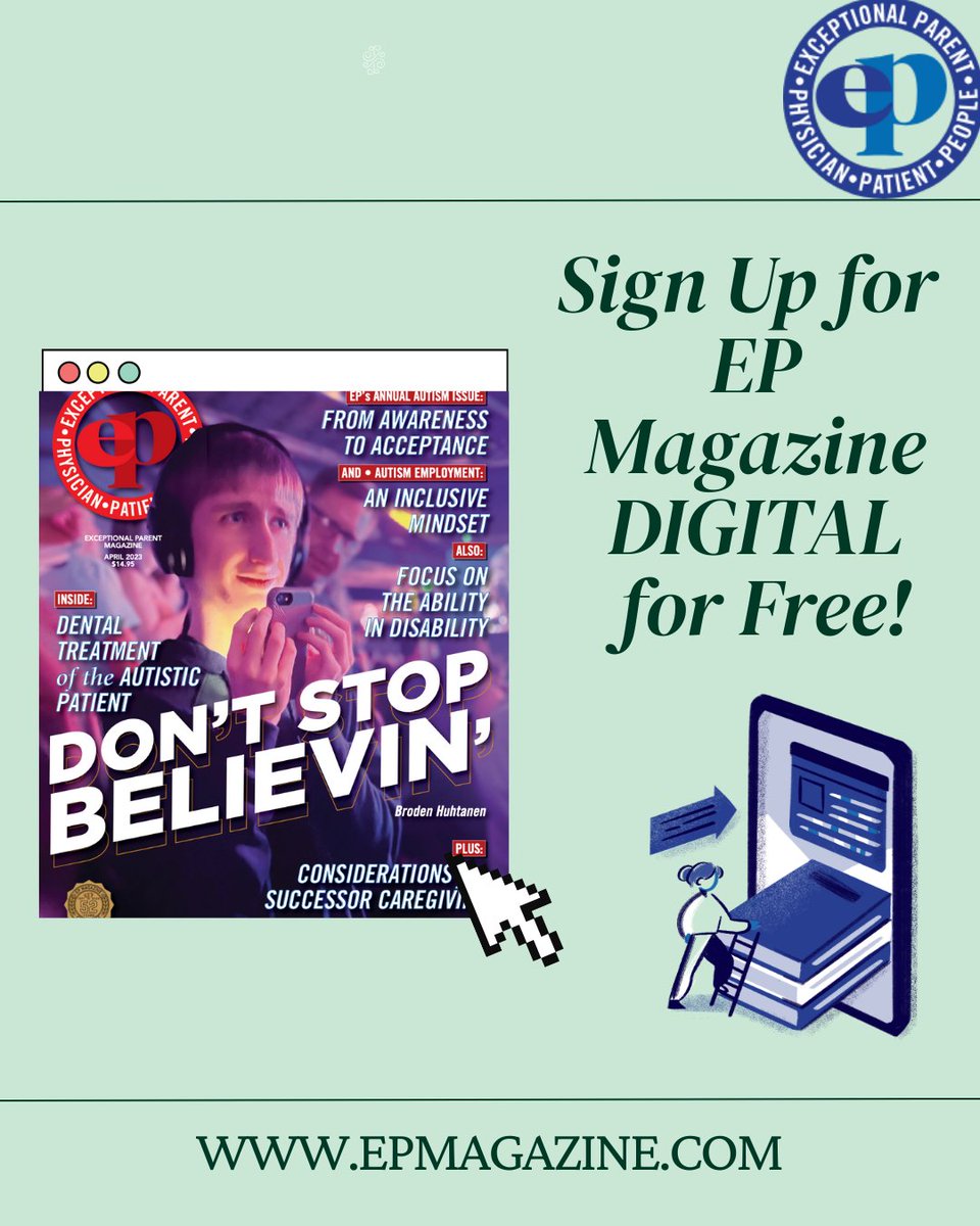 Exceptional Parent Magazine (@epmzine) on Twitter photo Sign up for EP Magazine Digital for FREE to find resources, informative articles, and inspiring stories on disabilities and special health care needs for all ages at epmagazine.com 📲✉️📚 Don’t miss out on the release of our May Issue! <a href="/ArmyAutism/">ArmyAutismMom</a> Sign up for EP Magazine Digital for FREE to find resources, informative articles, and inspiring stories on disabilities and special health care needs for all ages at epmagazine.com 📲✉️📚 Don’t miss out on the release of our May Issue! <a href="/ArmyAutism/">ArmyAutismMom</a>
