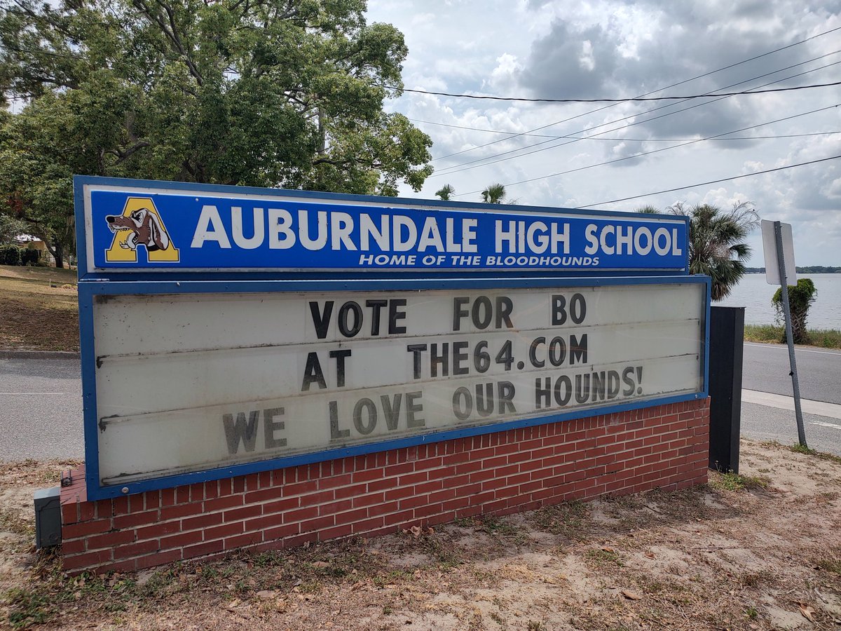 Auburndale HS (@ahsbloodhounds) on Twitter photo Our Mascot,Bo the Bloodhound, made it to Round 5 - top 4 mascots in the East Region! Keep this going #BloodhoundNation We are the only Florida school left!
Vote now! The window closes on Thurs. Vote once per round. Vote at The64.com
<a href="/pcps_athletics/">PCPS Athletics</a> <a href="/PolkSchoolsNews/">Polk County Public Schools</a> Our Mascot,Bo the Bloodhound, made it to Round 5 - top 4 mascots in the East Region! Keep this going #BloodhoundNation We are the only Florida school left!
Vote now! The window closes on Thurs. Vote once per round. Vote at The64.com
<a href="/pcps_athletics/">PCPS Athletics</a> <a href="/PolkSchoolsNews/">Polk County Public Schools</a>