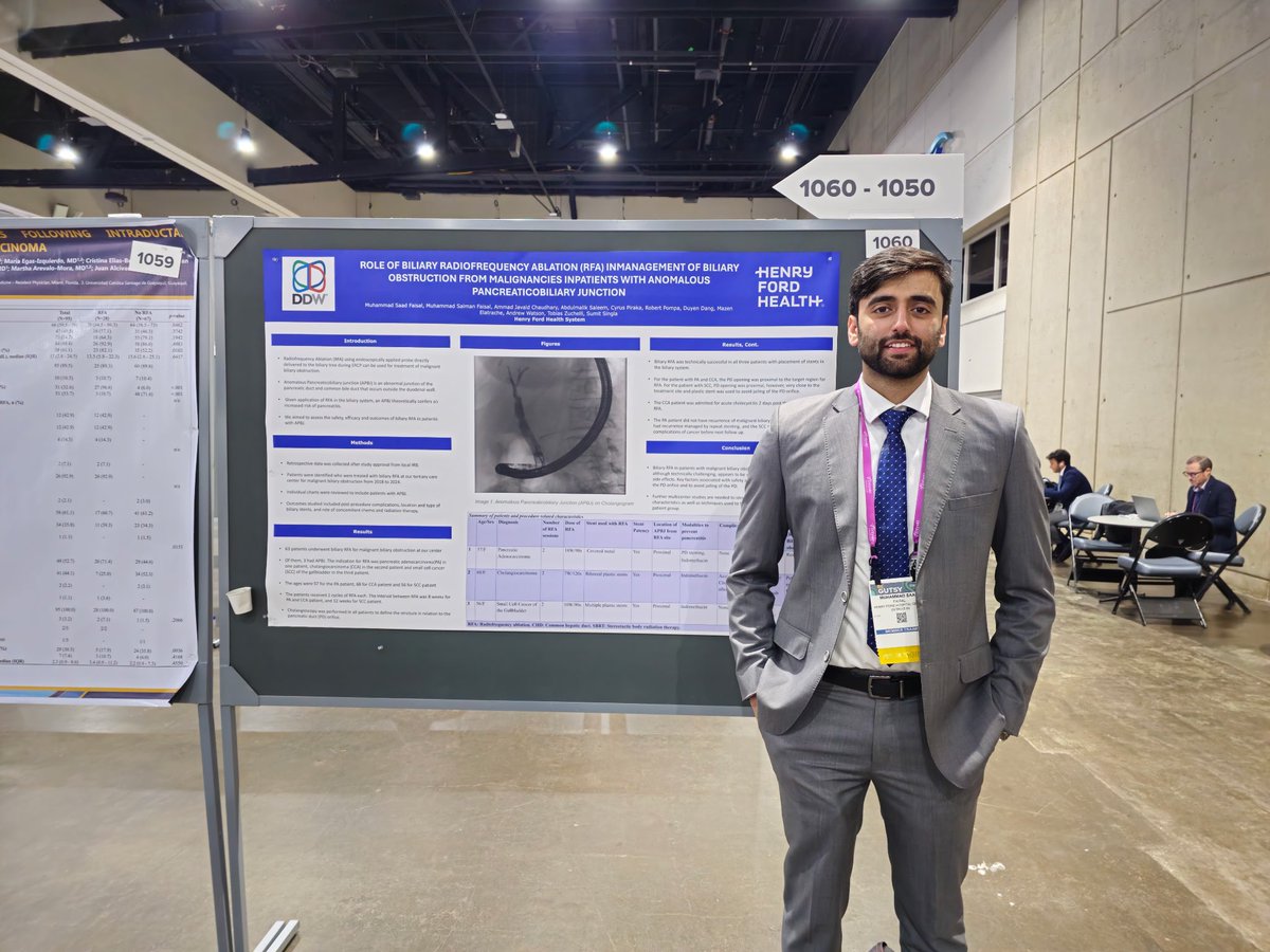 Muhammad Saad Faisal (@msaadfaisal_) on Twitter photo Thrilled to present our work on biliary RFA at #DDW2025 ! Special thanks to my amazing mentors for their support and guidance ✨✨
<a href="/HFHGastroFellow/">Henry Ford Health Gastroenterology Fellowship</a>
<a href="/HFHIntMedRes/">Henry Ford Hospital Internal Medicine Residency</a> Thrilled to present our work on biliary RFA at #DDW2025 ! Special thanks to my amazing mentors for their support and guidance ✨✨
<a href="/HFHGastroFellow/">Henry Ford Health Gastroenterology Fellowship</a>
<a href="/HFHIntMedRes/">Henry Ford Hospital Internal Medicine Residency</a>