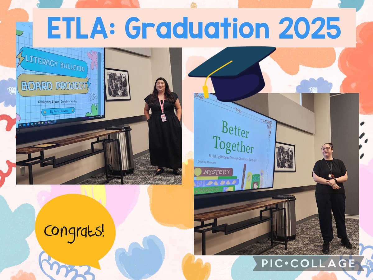 What an amazing graduation ETLA members!!  Congrats!! 🎓<a href="/pisdesela/">PISD Elementary Language Arts & Reading</a> <a href="/CarmenP503/">Carmen Palacios</a> <a href="/sarahsmith1623/">Sarah Smith, M. Ed</a> <a href="/mnature21/">Bernadette B., M.Ed.</a>