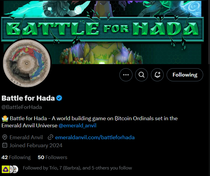 SOA ⚖️ ❄️ (@soathefirstt) on Twitter photo Early Ordinals Alpha
<a href="/BattleForHada/">Battle for Hada</a>
---
Battle for Hada, The Fight Begins.
Inscribed on Bitcoin. Launching soon Early Ordinals Alpha
<a href="/BattleForHada/">Battle for Hada</a>
---
Battle for Hada, The Fight Begins.
Inscribed on Bitcoin. Launching soon