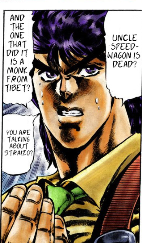 jojosephstar's tweet photo. Something about Joseph that i do find very interesting is how, upon learning of Speedwagon's death, he keeps a lot to himself in terms of his grief. He reacts to the information objectively and analytically, while thinking wholly of Erina's wellbeing and grief, (1/2) https://t.co/6WuNjTJiUV