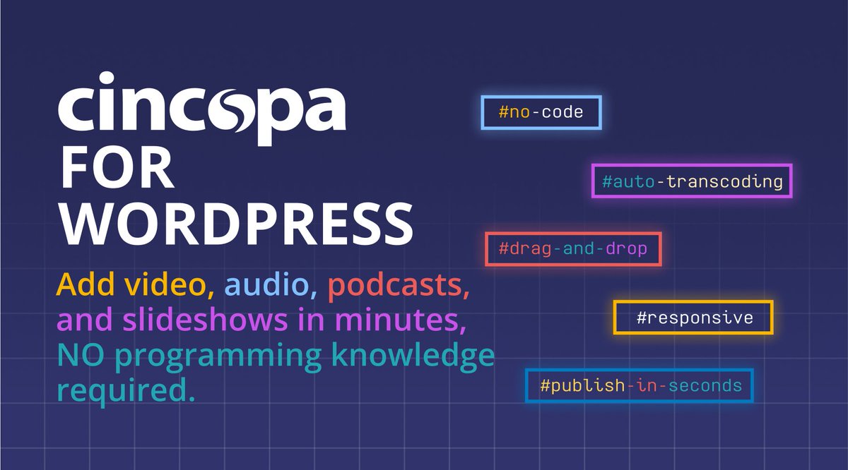 What if adding rich media to your WordPress site didn’t require any code?

With the Cincopa WordPress Plugin, you can upload, customize, and embed videos, podcasts, slideshows and more, all in a few clicks.

Curious how it works? Test it out here👉 hubs.li/Q03l5kKv0