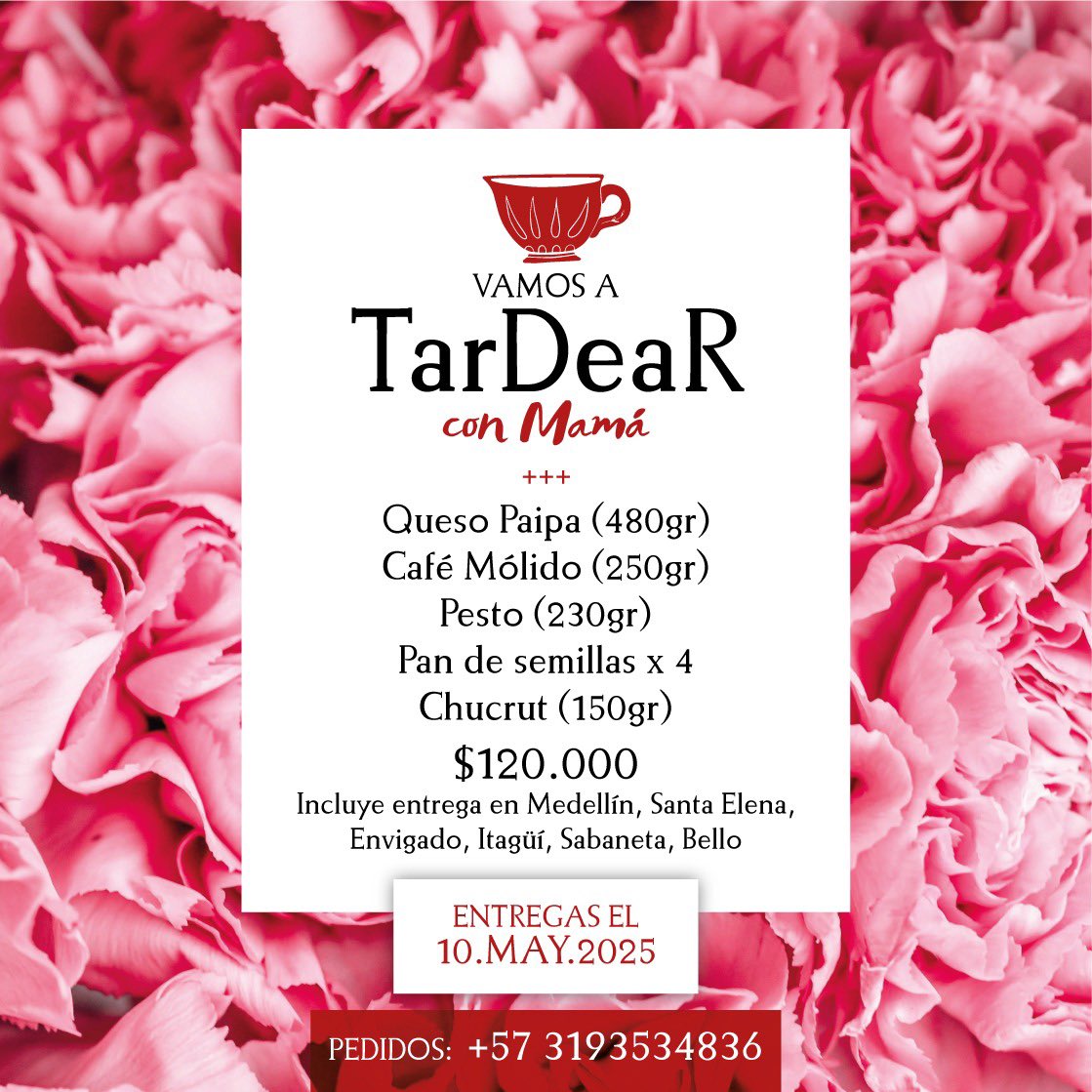 Leonardo Jimenez Garcia (@dleojimenez) on Twitter photo Celebremos el día de la madre  con 2 combos artesanales para consentir a mamá:
ComPaRTiR: Queso Paipa, marañones, pesto, pan de semillas y chucrut.
TarDeaR: Queso Paipa, café molido, pesto, pan y chucrut.
$120.000 cada kit
Entrega 10 mayo. Pedidos: WhatsApp 3193534836 Celebremos el día de la madre  con 2 combos artesanales para consentir a mamá:
ComPaRTiR: Queso Paipa, marañones, pesto, pan de semillas y chucrut.
TarDeaR: Queso Paipa, café molido, pesto, pan y chucrut.
$120.000 cada kit
Entrega 10 mayo. Pedidos: WhatsApp 3193534836