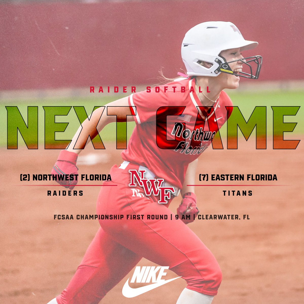 Postseason softball coming your way!! 🥎

🆚 (7) Eastern Florida
🗓️ May 7
⏰ 9:00 a.m 
📰 tinyurl.com/3hnah82y

#SoundTheSiren