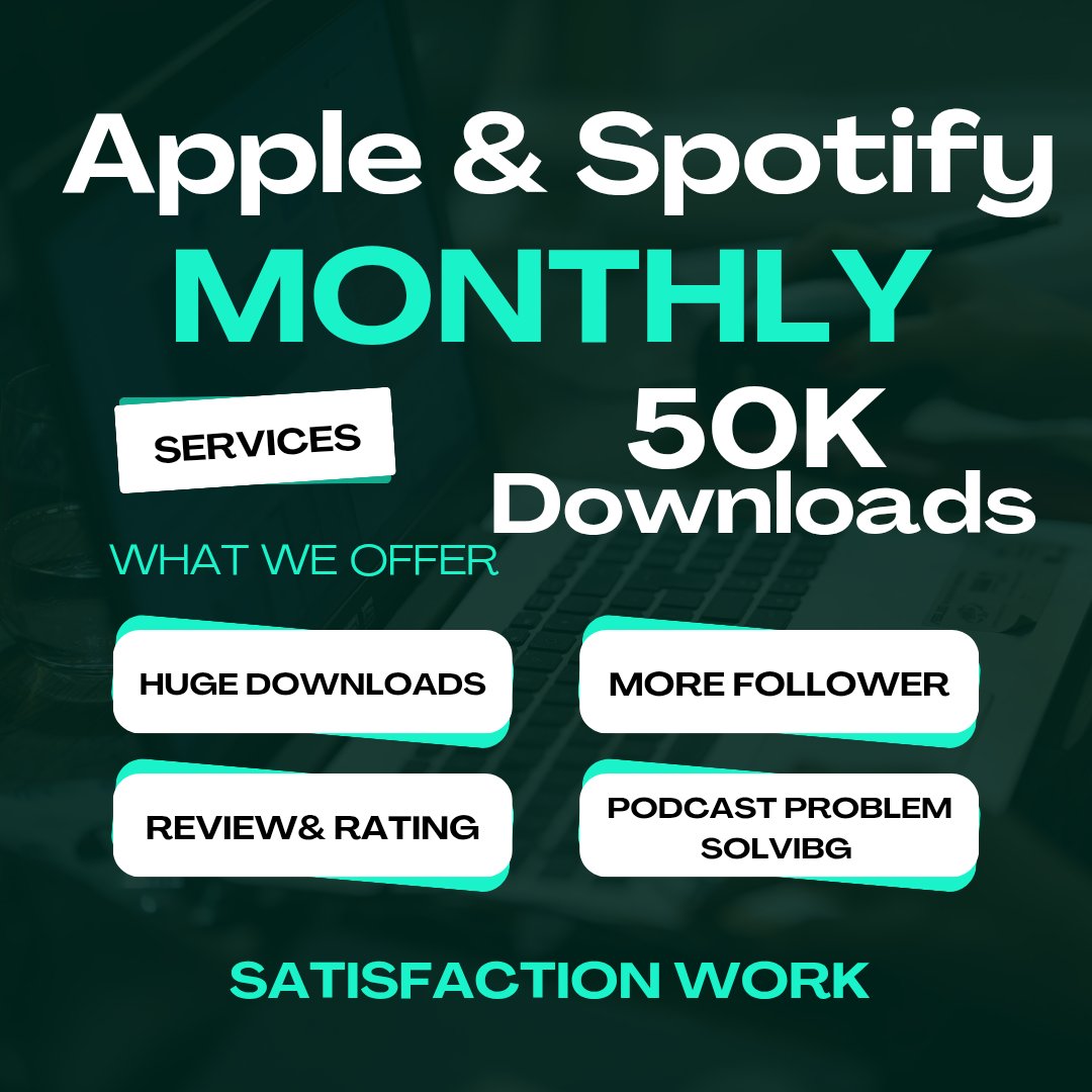 📣You will get monthly 100k+ downloads and you get 5000+ follower and 500+ Rating . 🎯
Do you agree promote your podcast.
Ican help your podcast growth. 
You can contract me. 📢
👇👇
upwork.com/services/produ…