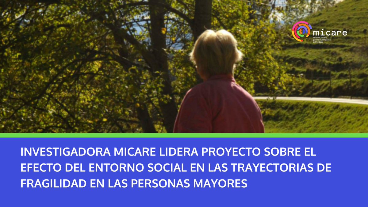 ¿Cómo influye el entorno social en la fragilidad de las #PersonasMayores?🏘️ Alejandra Araya, investigadora de MICARE, lidera un estudio que analiza este vínculo a lo largo del tiempo, integrando diversas disciplinas.  

Conoce sobre nuestros proyectos en micare.cl