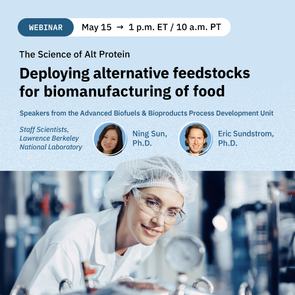 The Good Food Institute (@goodfoodinst) on Twitter photo 🔬 Discover how the Advanced Biofuels and Bioproducts Process Development Unit (ABPDU) at <a href="/BerkeleyLab/">Berkeley Lab</a> is unlocking the potential of low-cost, low-impact feedstocks to power microbial fermentation for sustainable food production. Sign up → bit.ly/3YXzYSg 🔬 Discover how the Advanced Biofuels and Bioproducts Process Development Unit (ABPDU) at <a href="/BerkeleyLab/">Berkeley Lab</a> is unlocking the potential of low-cost, low-impact feedstocks to power microbial fermentation for sustainable food production. Sign up → bit.ly/3YXzYSg