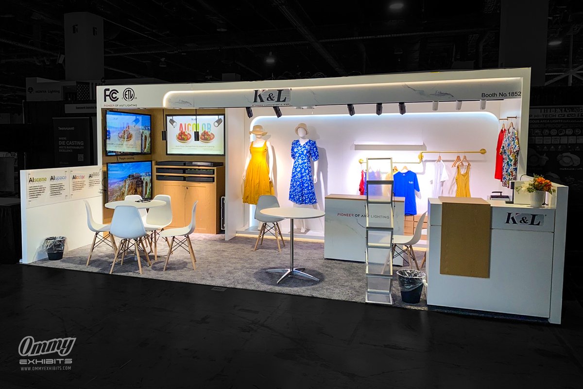 ommyexhibits's tweet image. Our latest project: We designed and built KingLumi's elegant booth at #LightFair2025! Let Ommy Exhibits create your next show-stopping display to showcase your innovations too. #TradeShowExperts #BoothBuilders #ExhibitDesign #LEDLighting