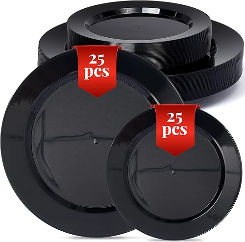 ClickandSaveonX's tweet image. 🔥 TRENDING NOW! 🔥
Prestee Black Plastic Dinnerware - Round 10" Dinner Plates, 7" Appetizer Plates - 50 Count - Durable, Disposable - Perfect for Parties &amp;amp; Events
Price: $12.99 (Was: $24.99) 
Save: $12.00 (48% OFF)

Get Deal on Amazon ➜ linkpal.net/canDwu

#dinnerware