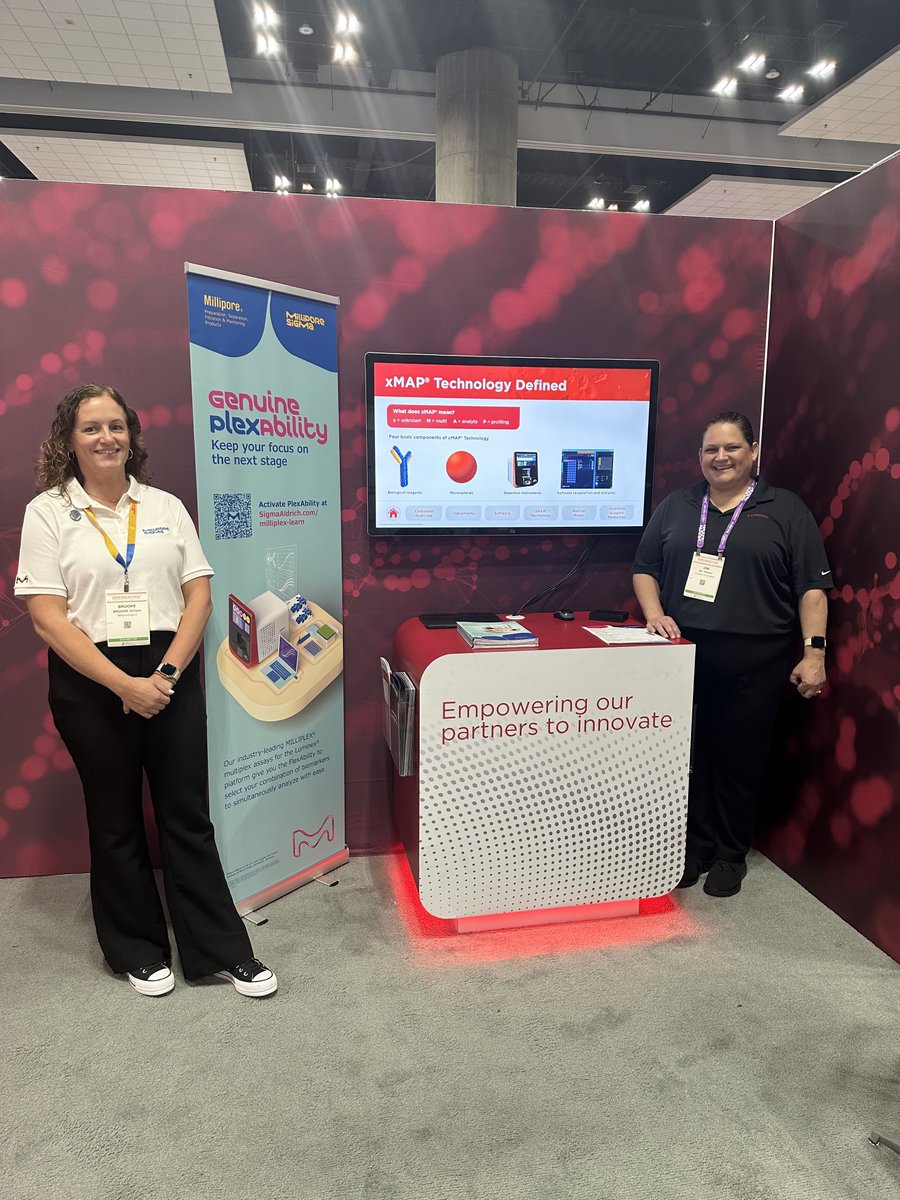 Luminex's tweet image. Last day at AAI IMMUNOLOGY 2025!

It’s been a blast hosting MilliporeSigma at our Partner Corner. Stop by booth #914 to explore xMAP® kits &amp;amp; say aloha before the show wraps!

#AAI2025 #xMAP #Multiplexing #Immunology