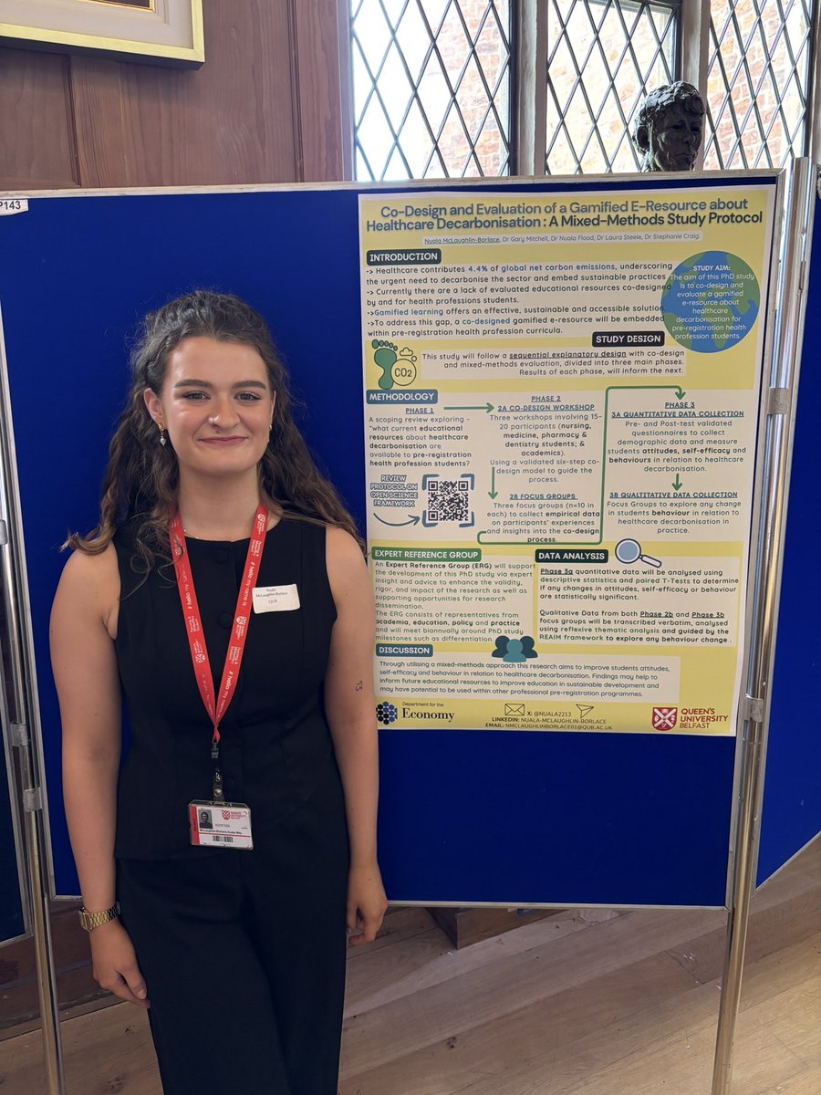 Nuala McLaughlin-Borlace (@nuala2213) on Twitter photo #Amazing day at the 5th Doctoral Collaborative Conference between <a href="/QUBSONM/">QUBNursing&Midwifery</a> & <a href="/UlsterUniSoNP/">Ulster Uni Nursing and Paramedic Science💙</a>🌟
Great to hear from all the #doctoral #researchers & get to present my #Research #Protocol on #Codesign and #Evaluation of a #Gamified #Eresource about #Healthcare #Decarbonisation🌍 #Amazing day at the 5th Doctoral Collaborative Conference between <a href="/QUBSONM/">QUBNursing&Midwifery</a> & <a href="/UlsterUniSoNP/">Ulster Uni Nursing and Paramedic Science💙</a>🌟
Great to hear from all the #doctoral #researchers & get to present my #Research #Protocol on #Codesign and #Evaluation of a #Gamified #Eresource about #Healthcare #Decarbonisation🌍