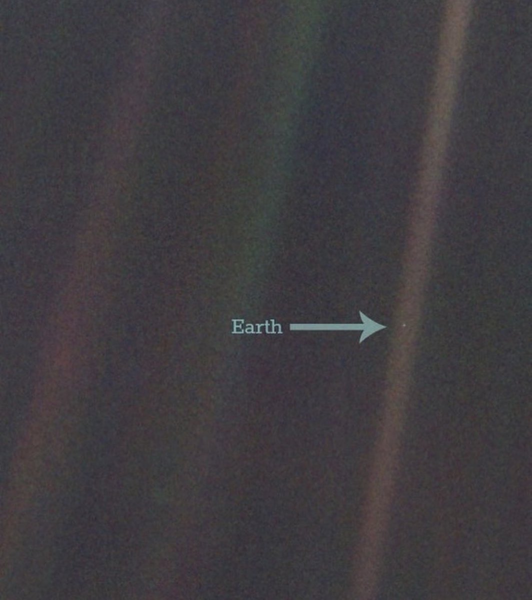 Think of the endless cruelties visited by the inhabitants of one corner of this pixel on the scarcely distinguishable inhabitants of some other corner, how frequent their misunderstandings, how eager they are to kill one another, how fervent their hatreds.

- Carl Sagan