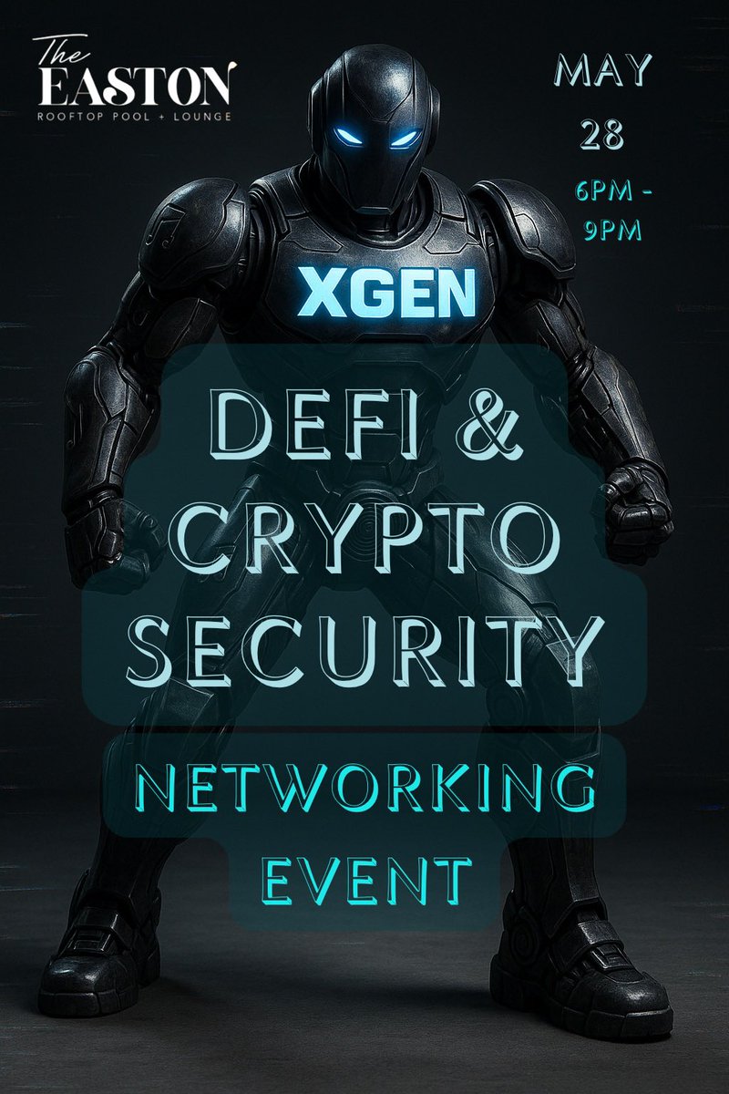 OsirisCryptoEth's tweet image. FORGE the XGEN 🔥⚔️| May 28th

•What is Decentralized Finance?

•What is Crypto Security?

#CryptoNetworking Event in Fort Lauderdale, FL 🏖️ Sponsored by $XGEN @AImediaXGEN