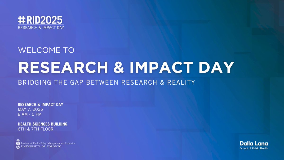 Welcome to Research &amp; Impact Day 2025!

For those attending today, sessions begin at 9 AM with our opening remarks!

Full schedule and details: linktr.ee/IHPMERID2025

Stay tuned for live updates and join the conversation: #RID2025