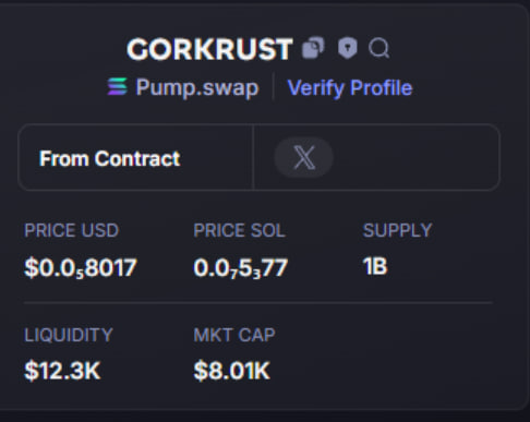 na3iman's tweet photo. Another easy bag secured π
$gorkrust #gorkrust from 8K β 922K
115x β
#Solana #memecoin
My TG : https://t.co/A9pRFw5tPe
My Channel : https://t.co/8SjpvTeKVZ https://t.co/wsQKUnhOwM