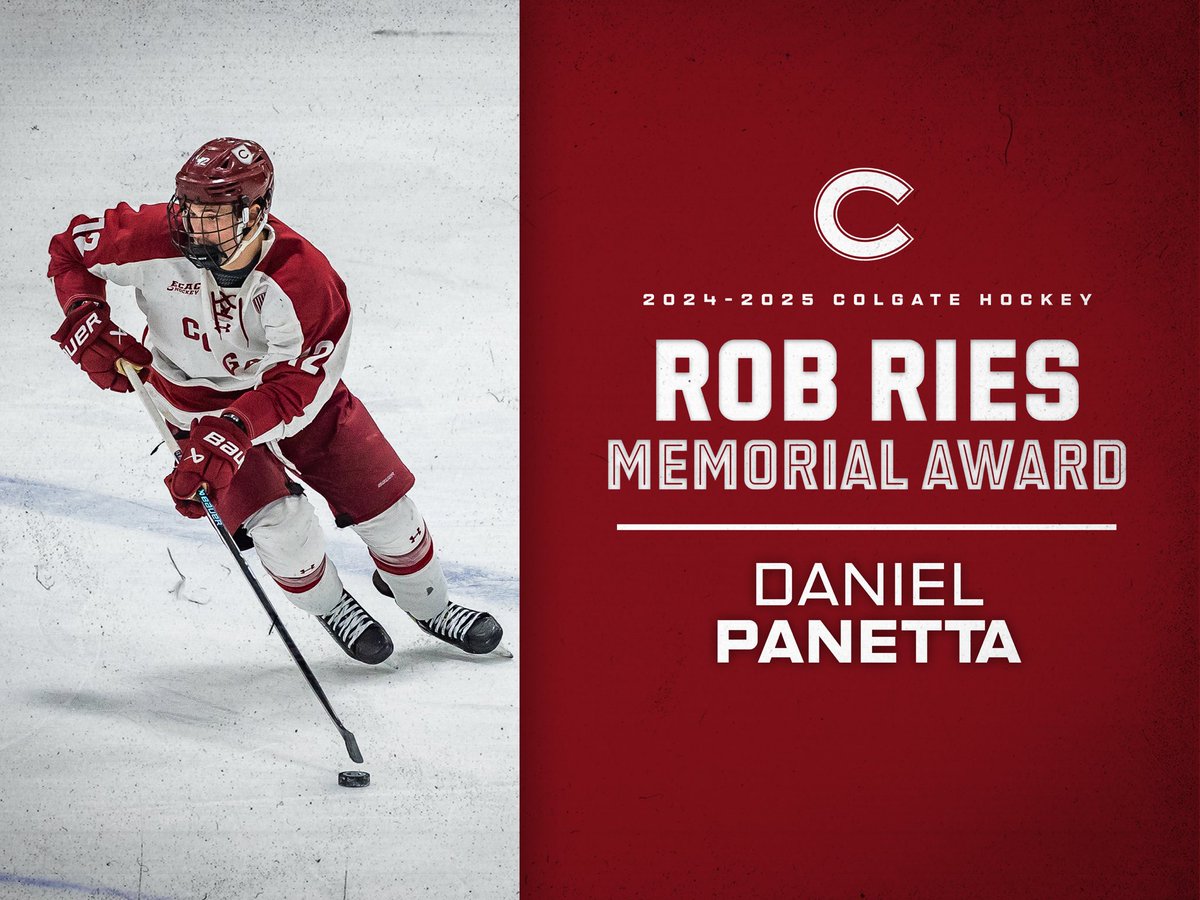 The Rob Ries Memorial Award is given to the player who provided the most inspiration and leadership to the team.

We would like to recognize Daniel Panetta for his leadership both on and off the ice!

#GoGate
